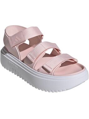 adidas Pink Platform Triple-Strap Sport Sandal
